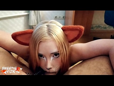 ❤️ Kitsune menelan kontol dan cum di mulutnya ❤❌ Super porno pada kami ❤